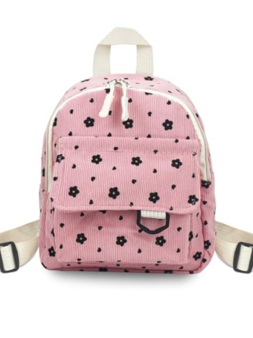 Corduroy Mini Backpack Purse Small Adjustable Strap Women Travel Daypack